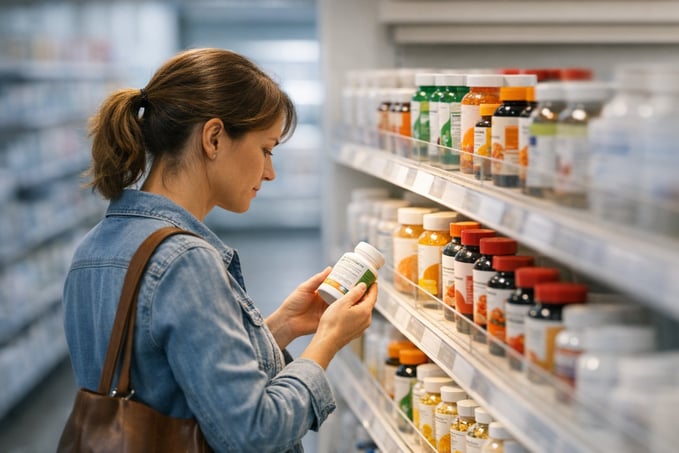 Uppehållstid och blickriktning i apotek: Såg kunderna verkligen vitaminerna? 