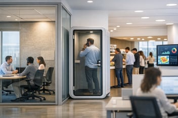 Operaciones inteligentes de edificios: salas de reuniones, cabinas acústicas, colas de cantina y previsión de asistencia en una sola plataforma