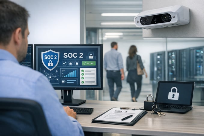 Säkerhetskrav för en SOC2-plattform för besöksräkning 