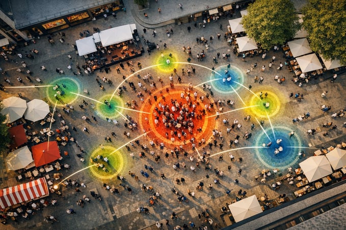 Medir o que um evento realmente faz ao centro da cidade 