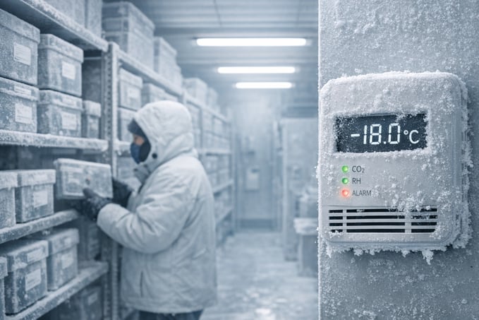 Indoor Air Quality Monitoring for Seed Banks and Gene Banks: Why Standard Sensors Fail at Minus Eighteen 