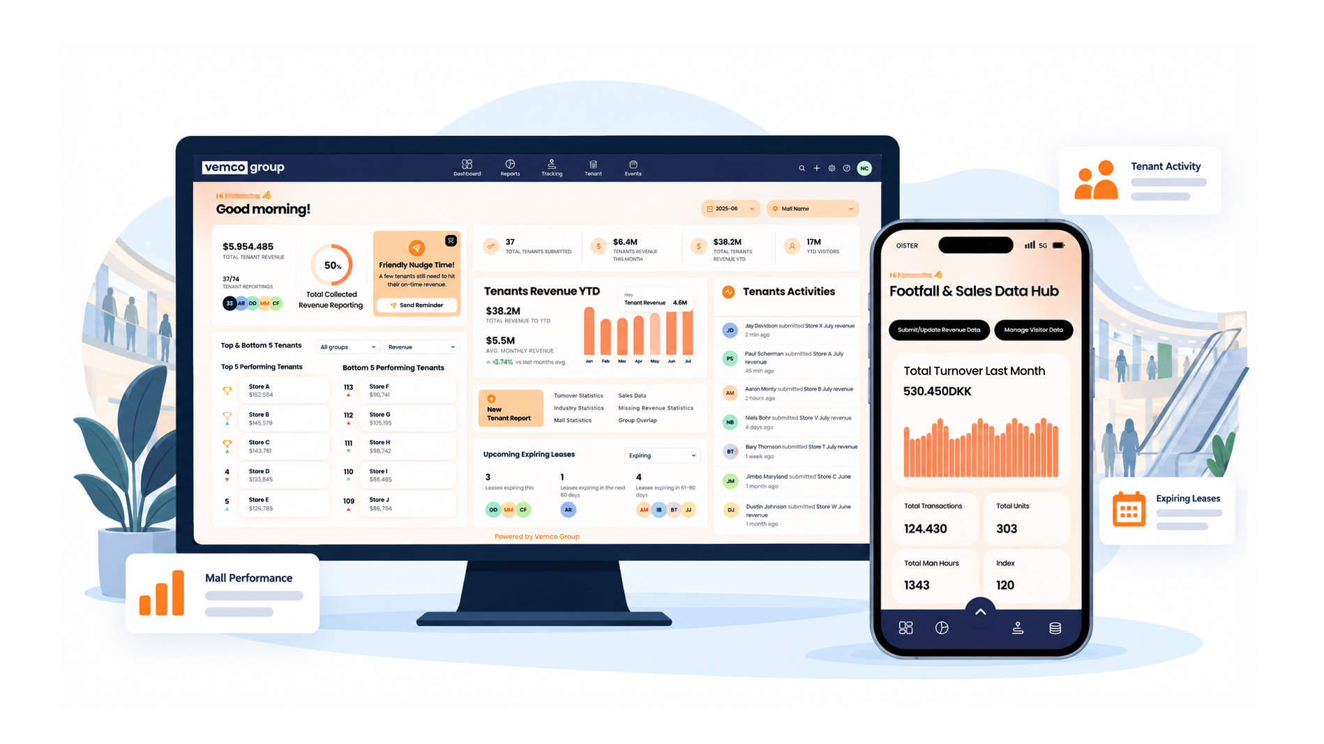 Landlord & Tenant Dashboards.
