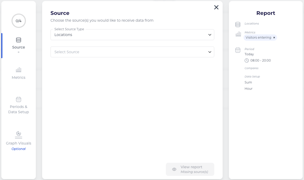 Setting up a report