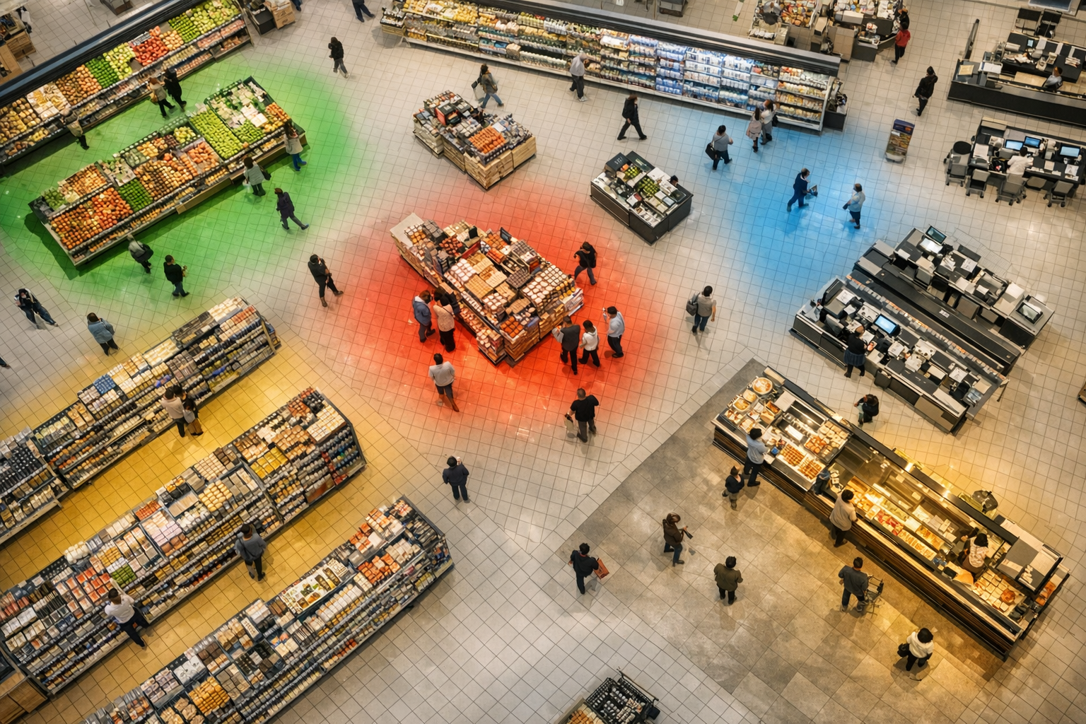 Zone Analytics for Hypermarkets and Grocery Stores: Sales per Square Meter and Smarter Staff Routing