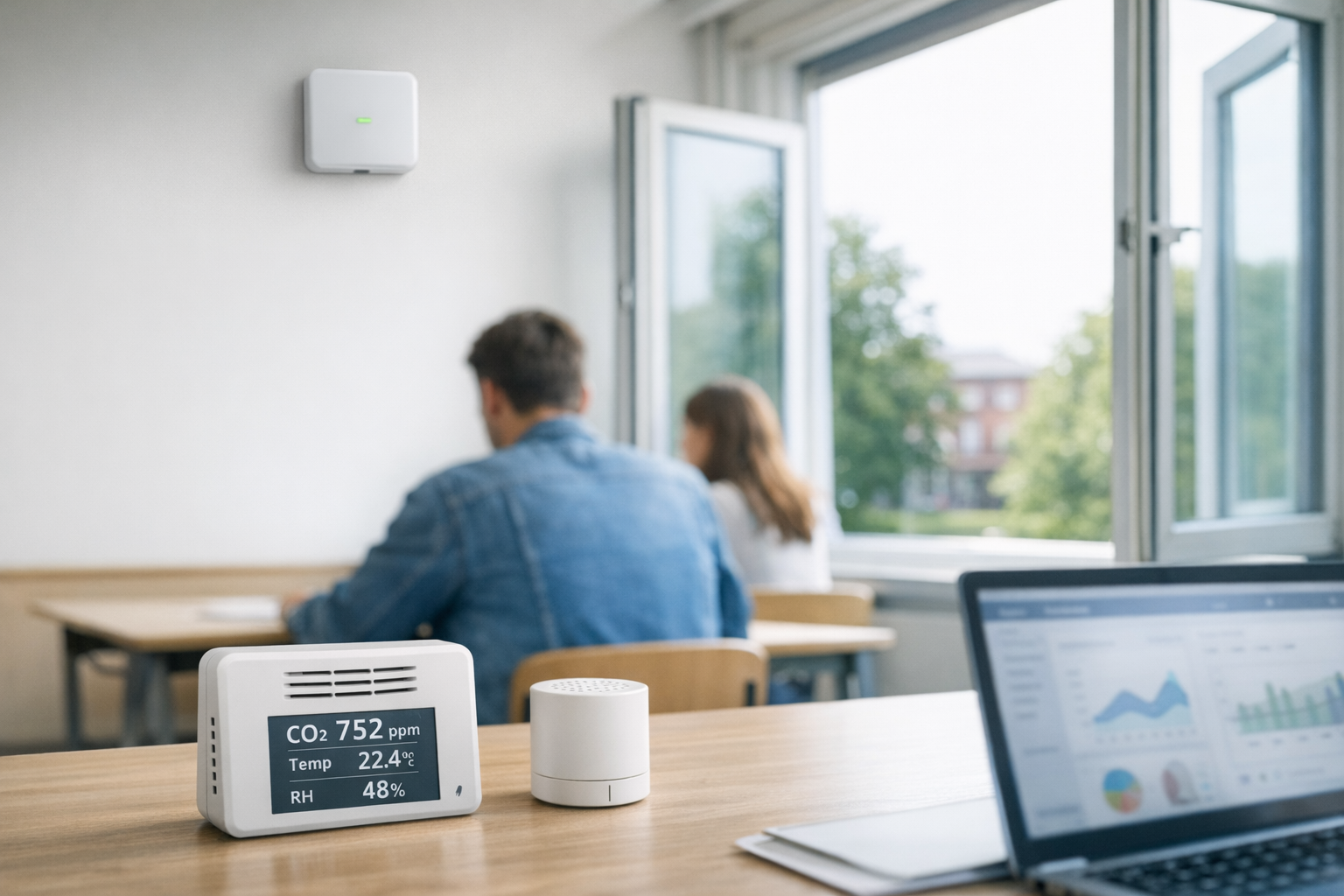 CO2, humedad y ventanas abiertas: cómo los sensores Elsys y Vemco mantienen los edificios universitarios saludables y seguros