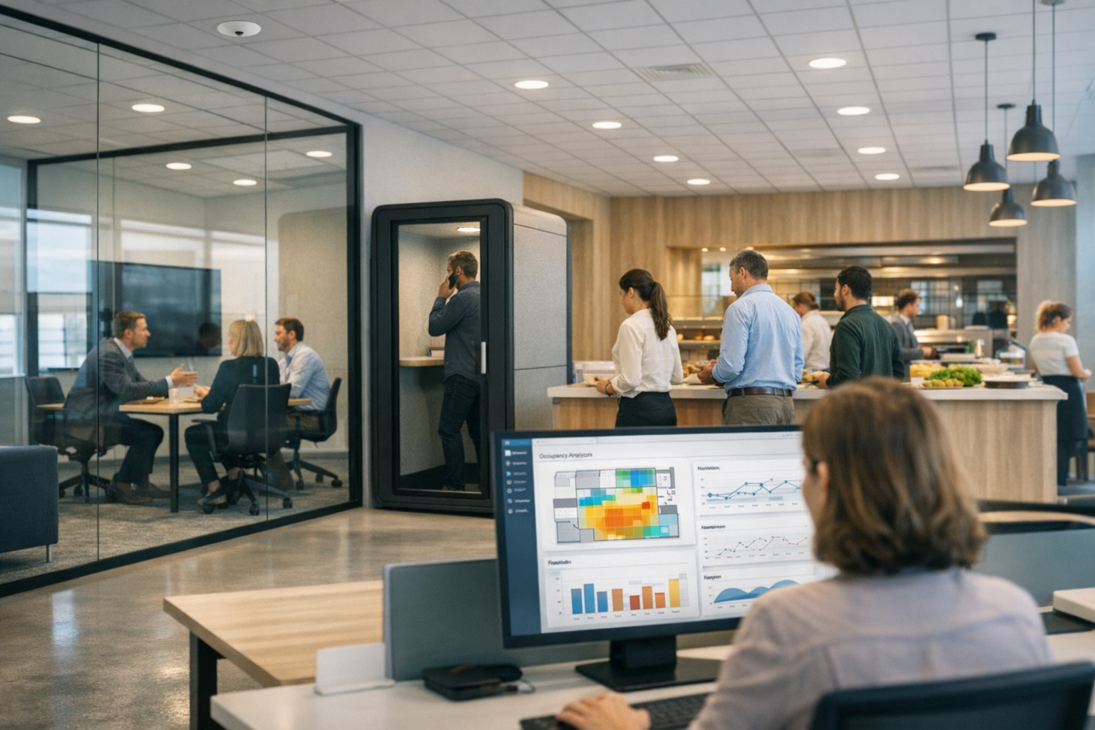 Smart Building Operations: Meetingräume, Mute Boxes, Kantinenschlangen und Anwesenheitsprognosen in einer Plattform