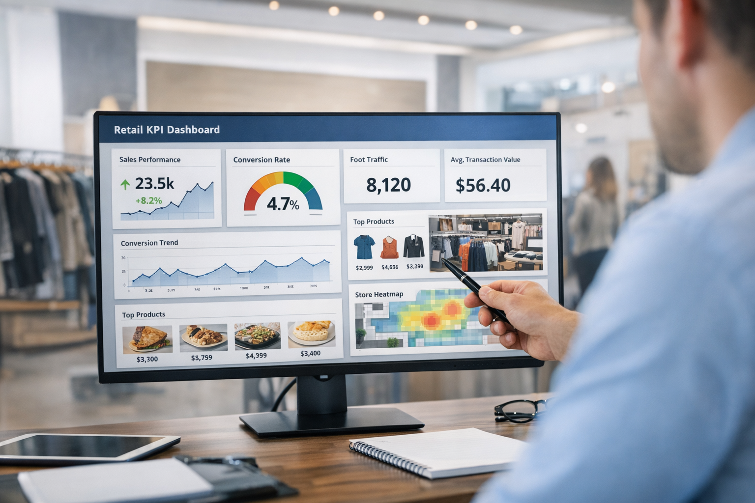 Komplett guide till retail KPI dashboard