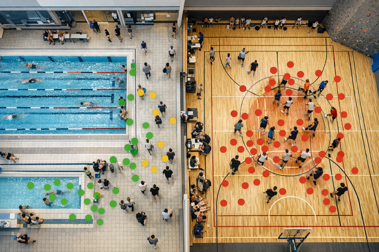 Polideportivos y piscinas: dimensionar el personal según los picos reales